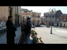 Biancavilla: messaggio del parroco Agrippino Salerno piazza Roma - Domenica di Pasqua 12 aprile 2020
